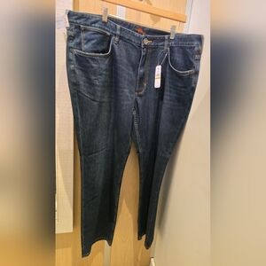 NWT TOMMY BAHAMA INDIGO PALMS MEN’S  AUTHENTIC JEANS DARK BLUE MARLIN LOGO 44 32